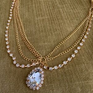 Elegant Gold and Silver Layered Forehead Jewelry, Fairy headpiece